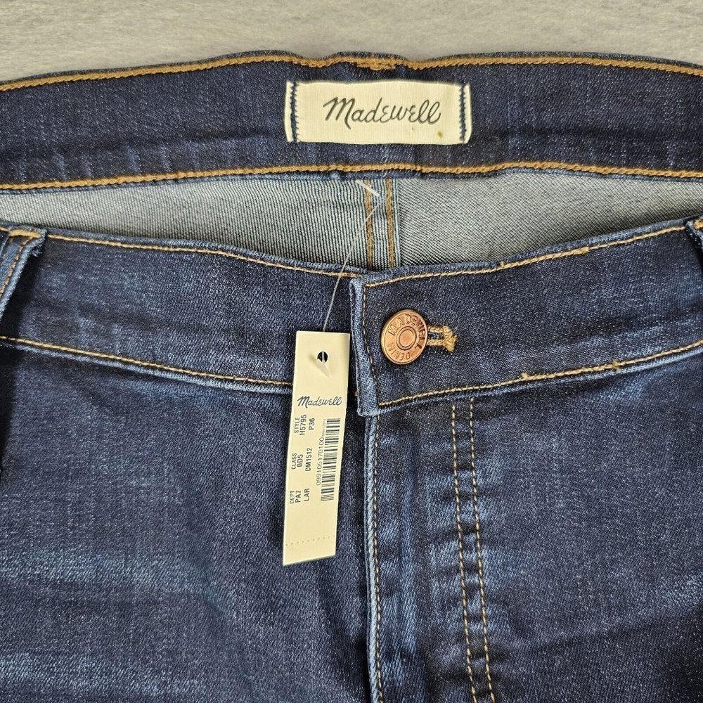Madewell Women's Size W 36 Jeans Plus 9" High Rise Skinny Dark Wash Denim - Picture 5 of 8